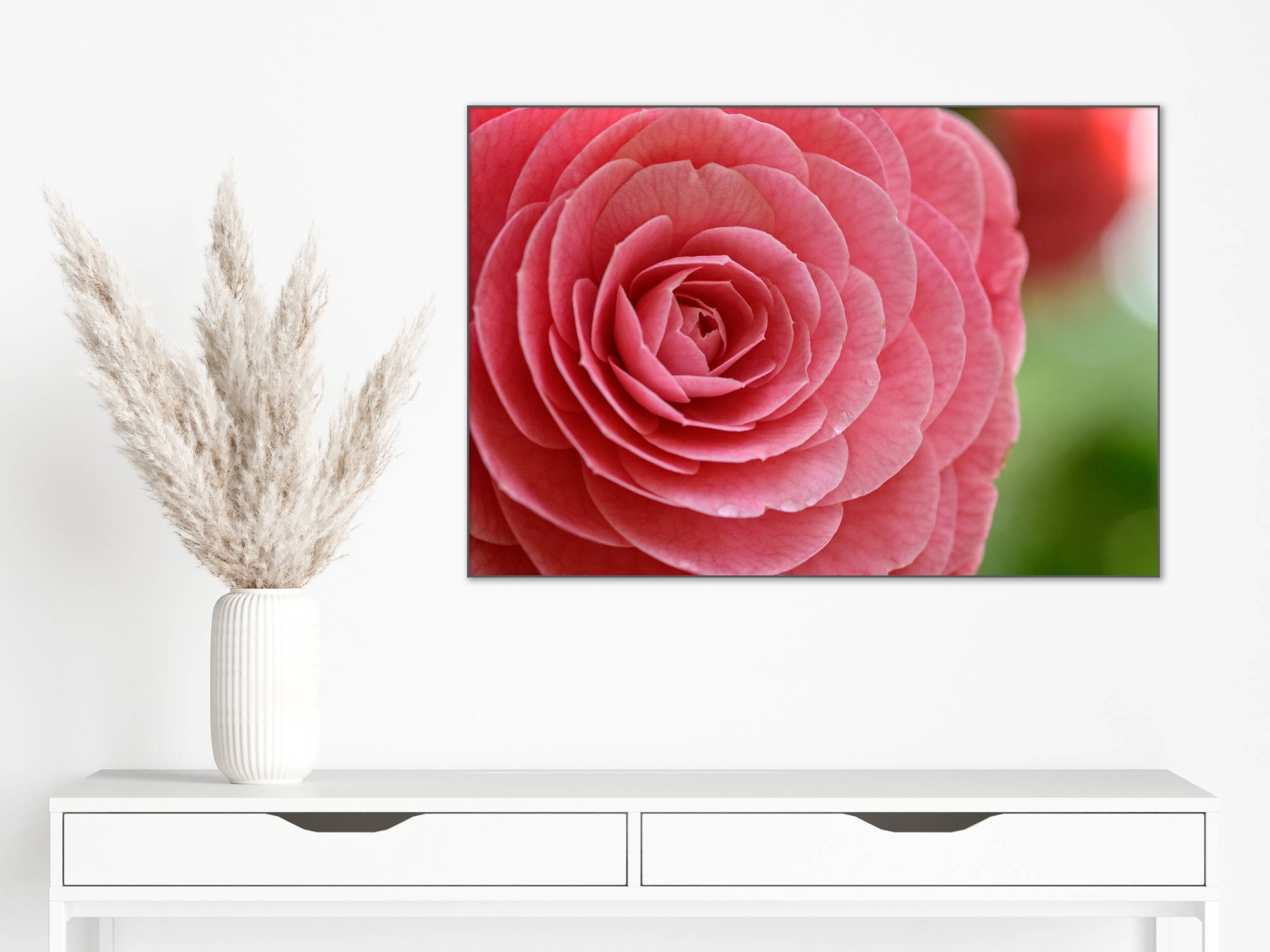 cuadro con flor rosa