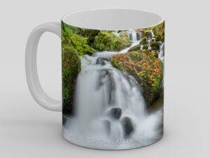 Taza de Cerámica, con paisaje del Río Braña en el Bosque del Gumial